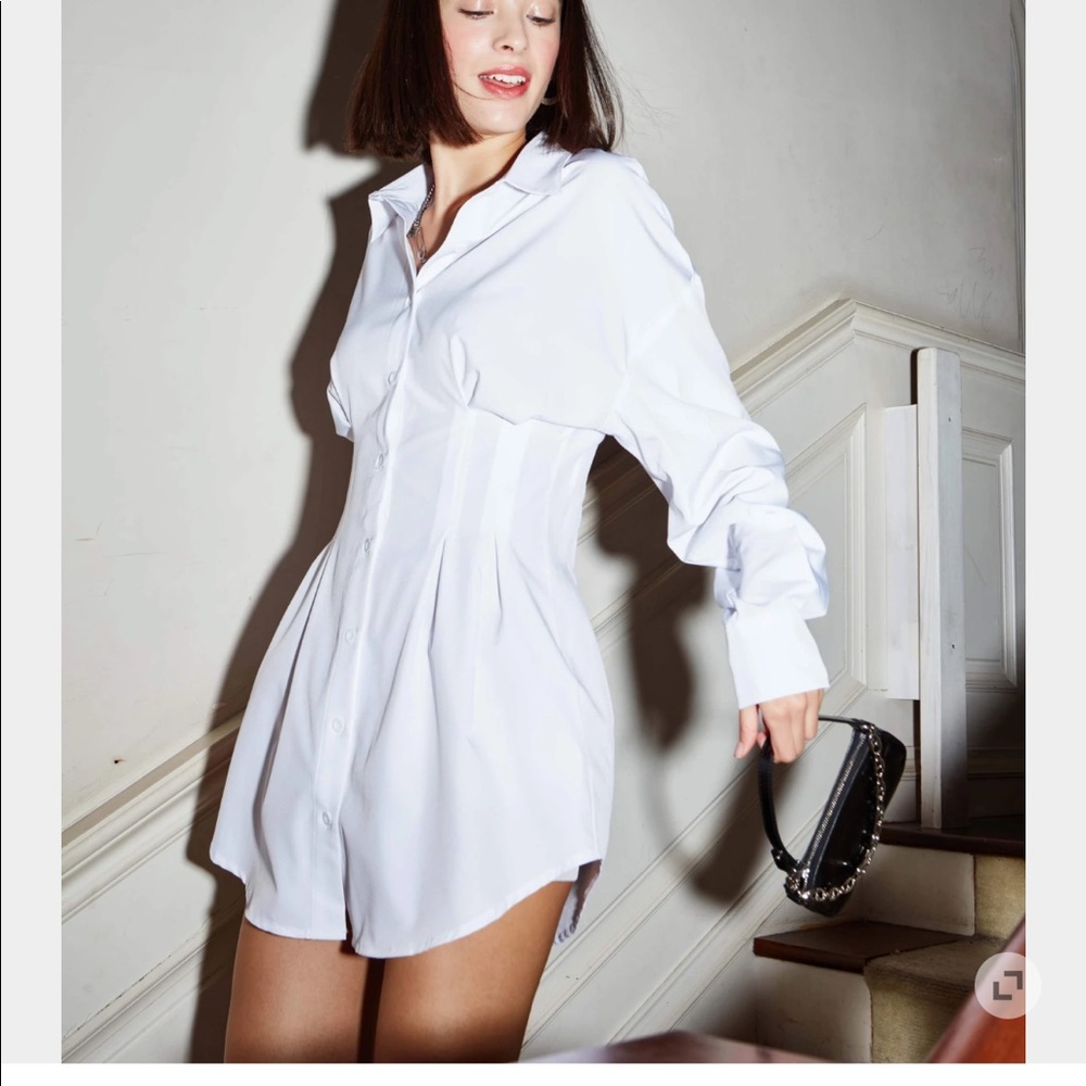 Button down corset dress